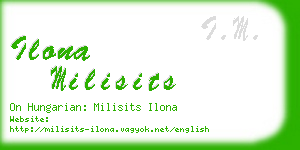 ilona milisits business card